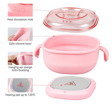 Portable Silicone Electric Wax Warmer Machine & Hard Wax Bean Melter Kit